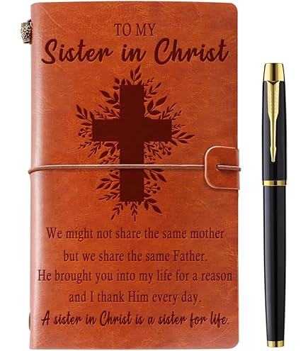 Amazon.com: Christian Sister Gift from Sister Leather Journal Gift