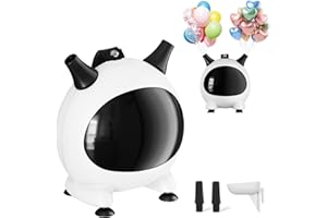 TOGVU Balloon Pump Electric, Portable Balloons Inflator Air Pump with 2 Nozzles, Small Balloon Blower Machine 600W for Latex Garland Arch and Foil Balloons