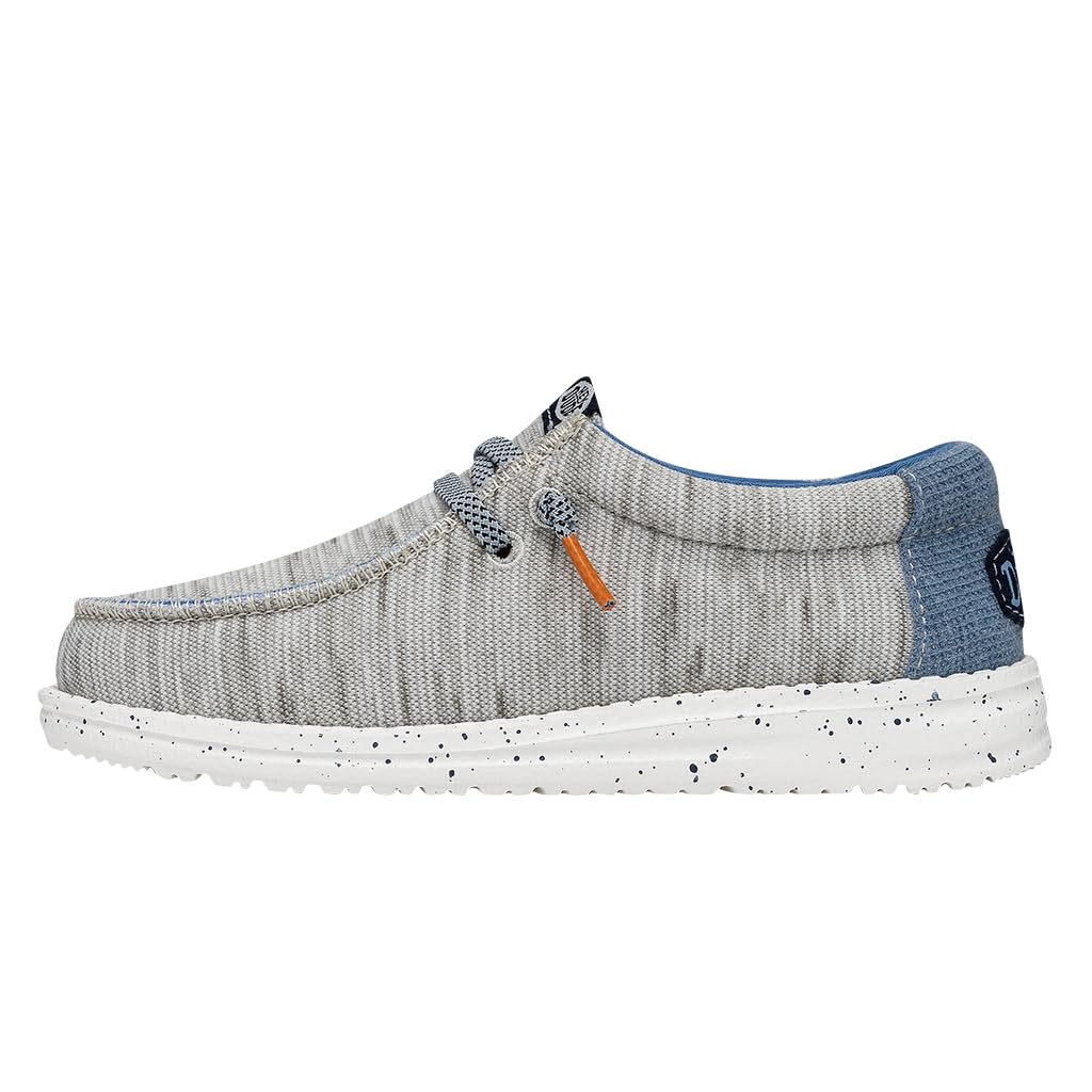Hey Dude Wally Youth Jersey | Youth Shoes | Youth Lace Up Loafers | Comfortable & Light-Weight