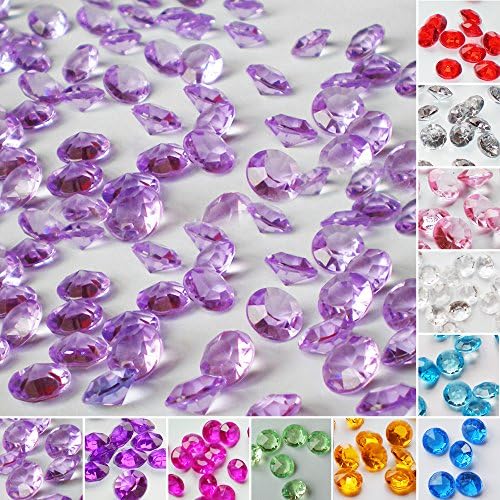* Xmas Clearance * TtS 2000 6MM Scatter Diamonds Table Crystals Acrylic Confetti Wedding Party (Light purple)