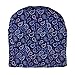 Satin Life Elastic Band Patterned Women's Soft Slouchy Satin Lined Hat Beanie Cap (Paisley-Blue)
