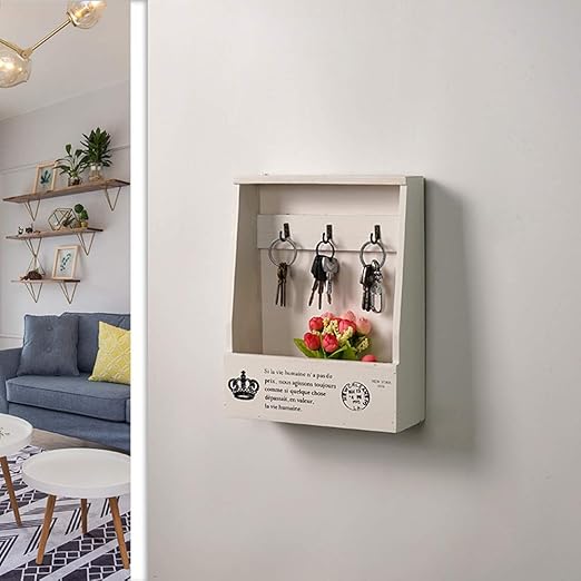 Twillo Mail Decorative Wall Mounted Key Rack Pocket And Letter