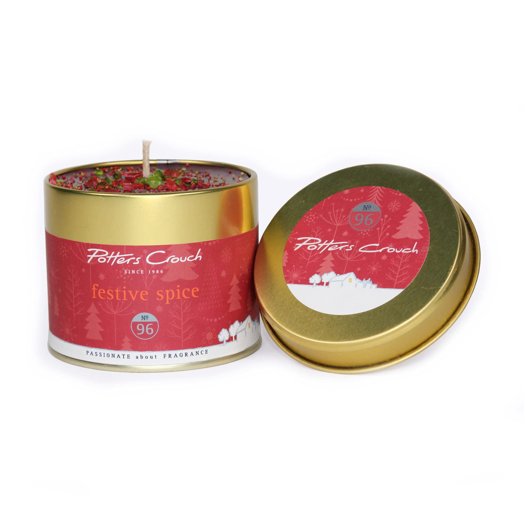 Potter Crouch Festive Spice Scented Candle in a Tin