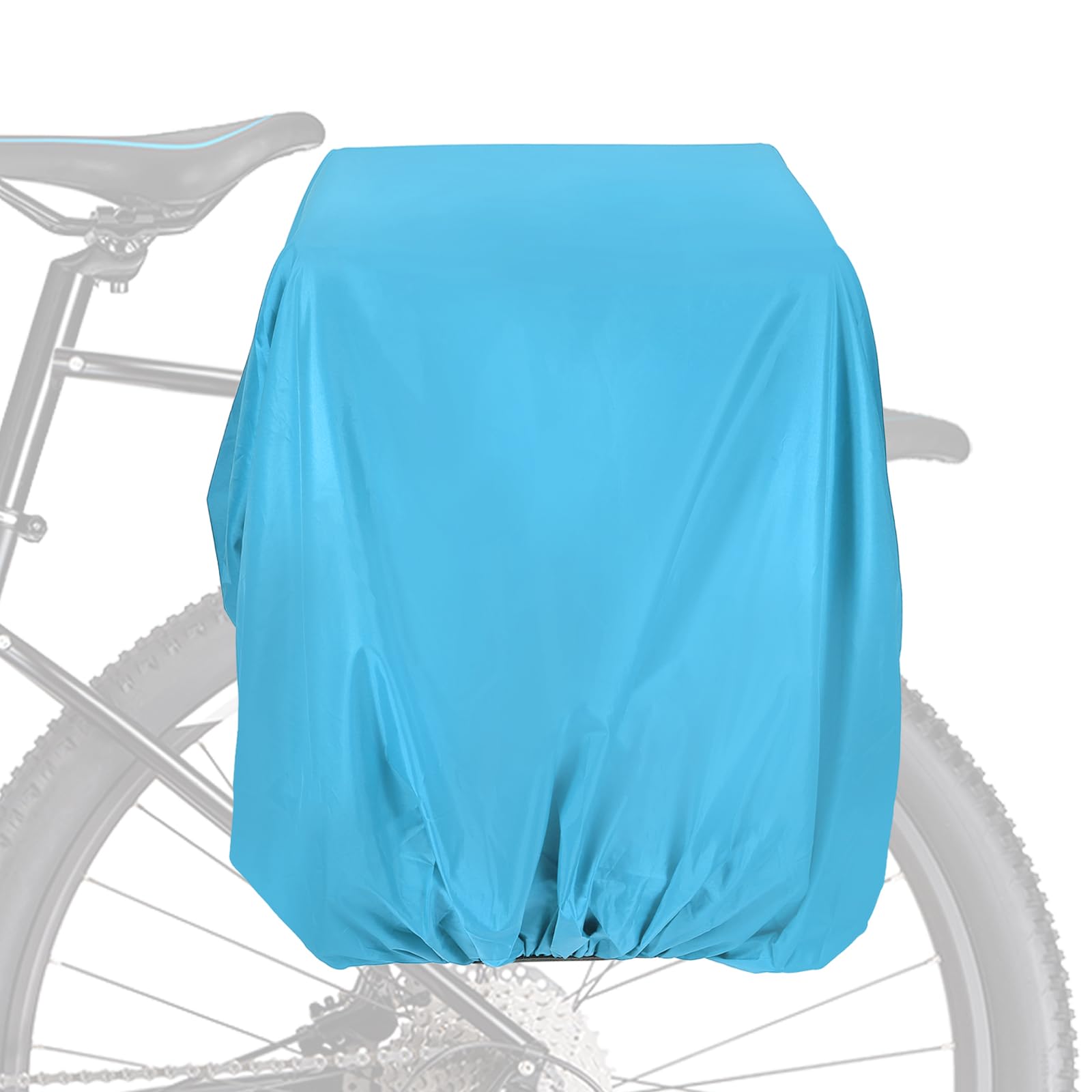 PATIKIL 100L Bicycle Rear Rack Rain Cover, Bike Trunk Rain Cover Waterproof Cycling Rain Cover for Mountain Cycling Hybrid Bike, L, Lake Blue