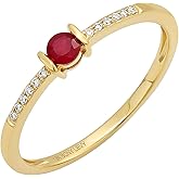 Bony Levy 18K Yellow Gold Ruby Stackable Ring
