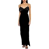 Forever 21 Womens Velvet Bow Maxi Dress