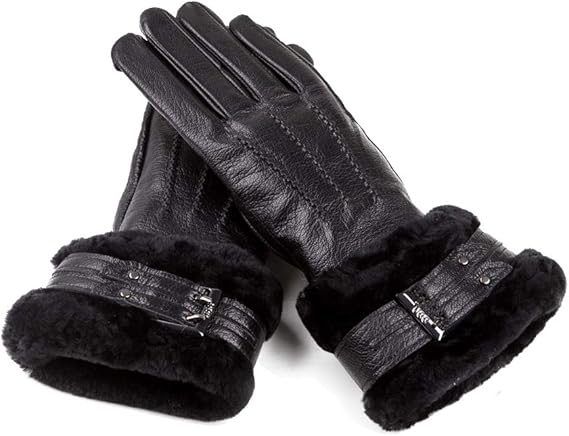 Amazon オーストラリアの冬のプレミアムスエードレディースファッショングローブ Lamb Skin Cuff Glove Cs016 手袋 通販