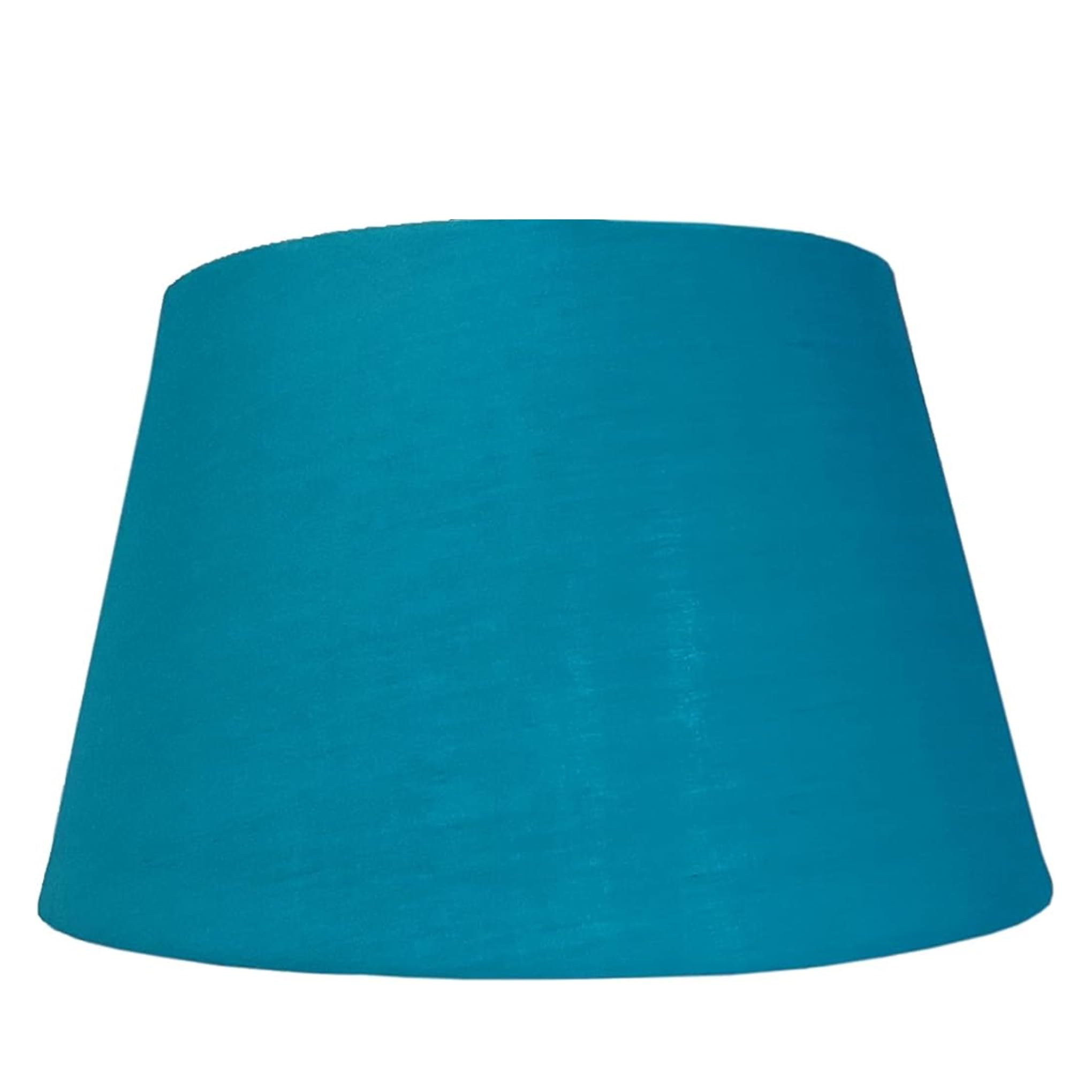 10" Drum Lampshade Teal – 25cm Diameter, Dual Shade Ring for B22/E27, Reversible Gimble Pendant or Table Lamp Shade, Handstitched with Rolled Edge, White Reflective Inner (Teal)