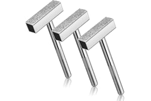 V COOL LIVAT 3 Pcs Silver Diamond Grinding Wheel Dresser Stone Bench Grinder Dressing Tool for Grinding Deburring Wheels Truing Grinding Durable Quality with Smart Details Design Flat Diamond Coated Surface