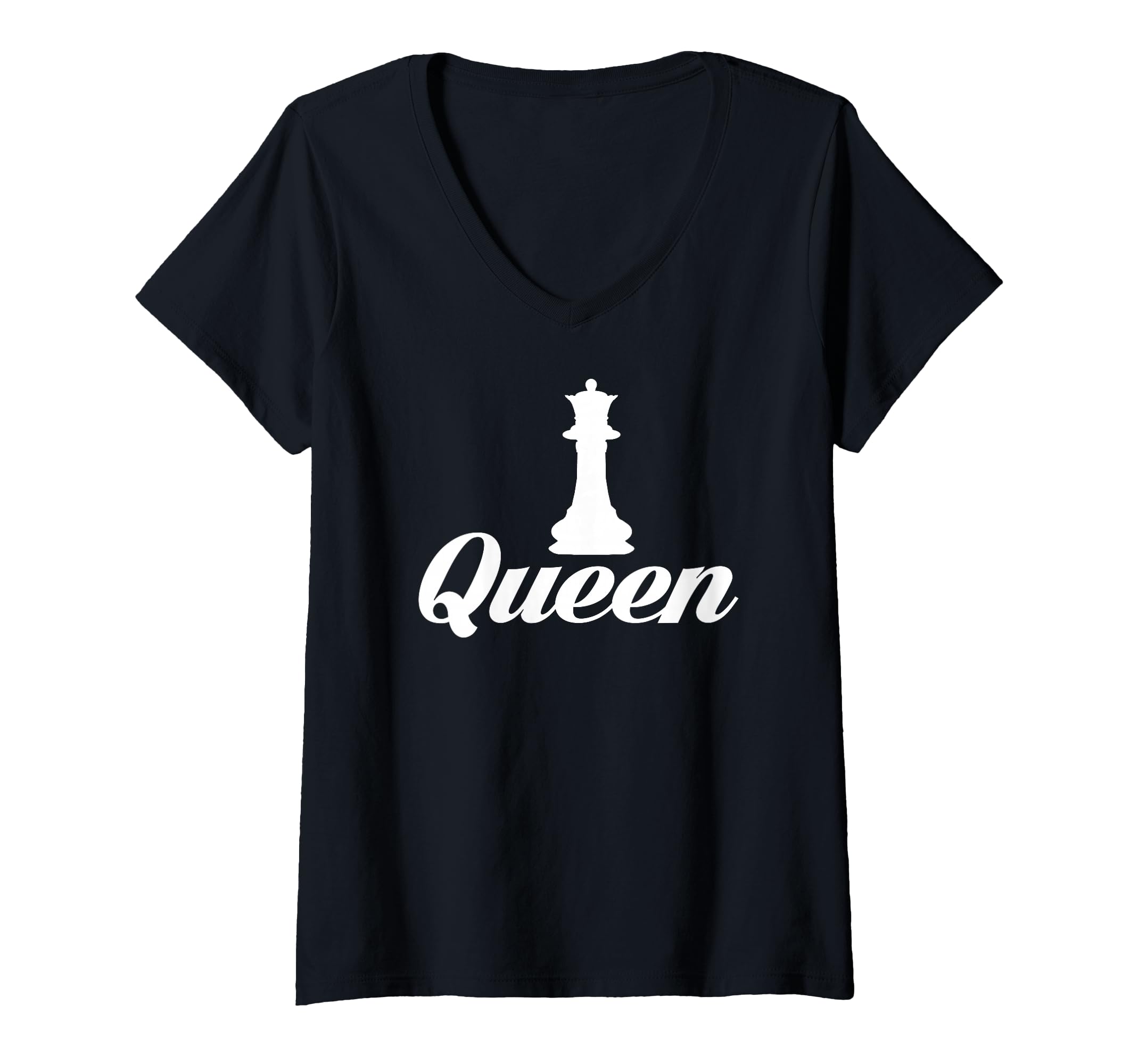 Women's Queen Chess Queen V-Neck T-Shirt