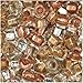 Jablonex Czech Seed Beads Mix, 1-Ounce, Size 6/0, Metallic Gold, Silver and Copper