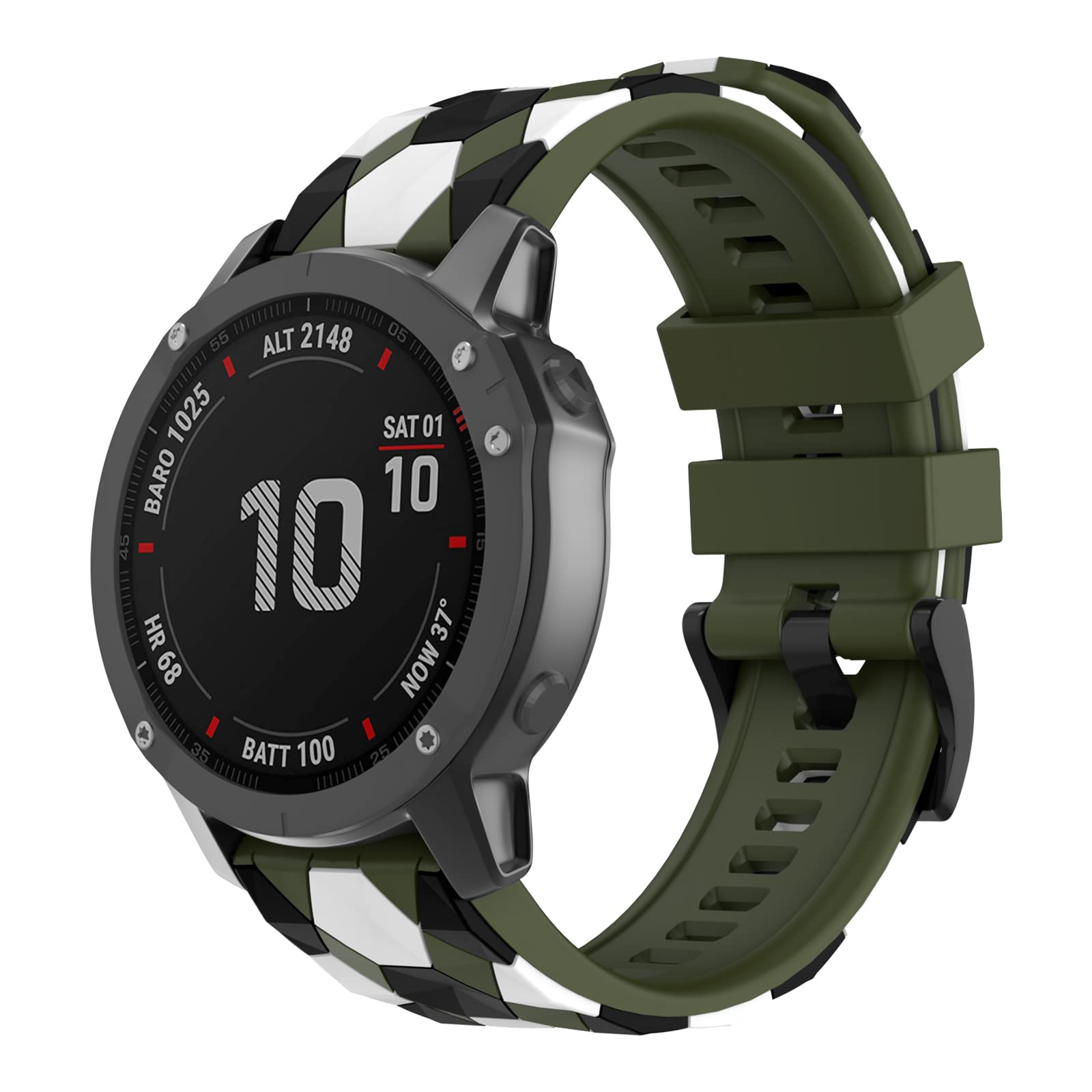 OVERSTEP Compatible for Garmin Fenix 7，22mm Width Soft Silicone Replacement Band Watch Strap for Fenix 7/Fenix 6/Fenix 6 Pro/Fenix 5/Fenix 5 Plus/Forerunner 935/Forerunner945