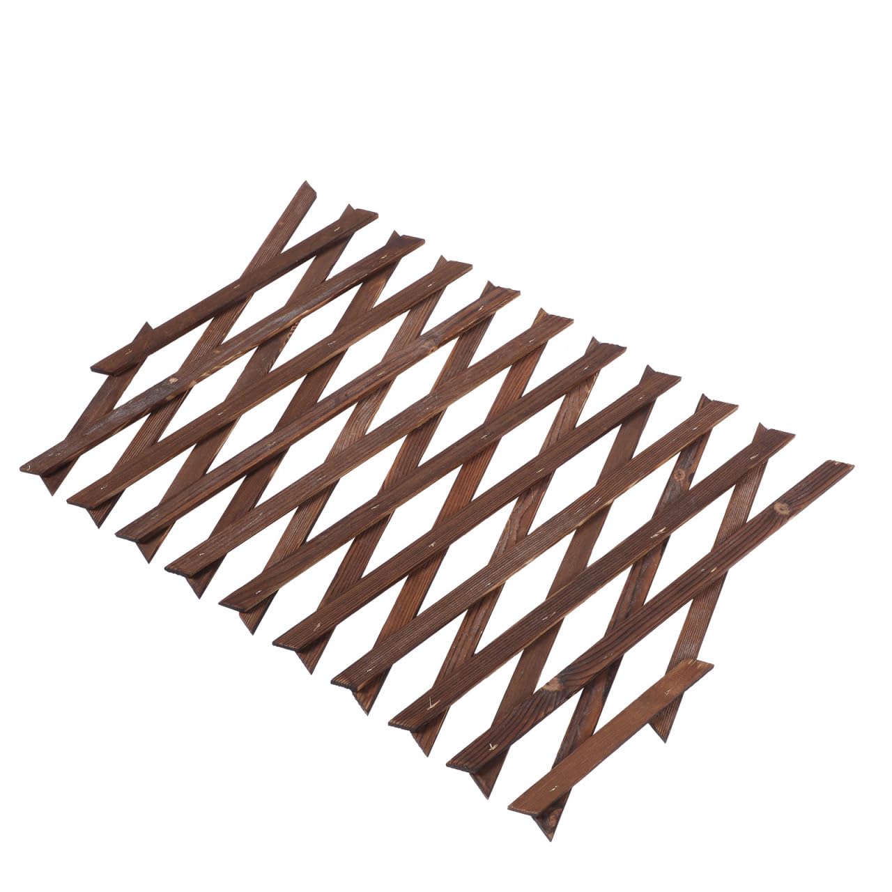 FONDOTIN Anticorrosion Wooden Fence Panel 17 Inch Brown Plastic Garden Screening Fence Decorative Lawn Divider for Balcony Patio Outdoor Yard