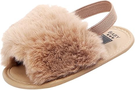 baby girl fluffy sandals