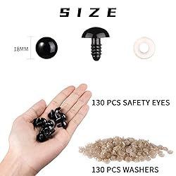 Vanblue 260pcs 18mm Safety Eyes for Amigurumi with