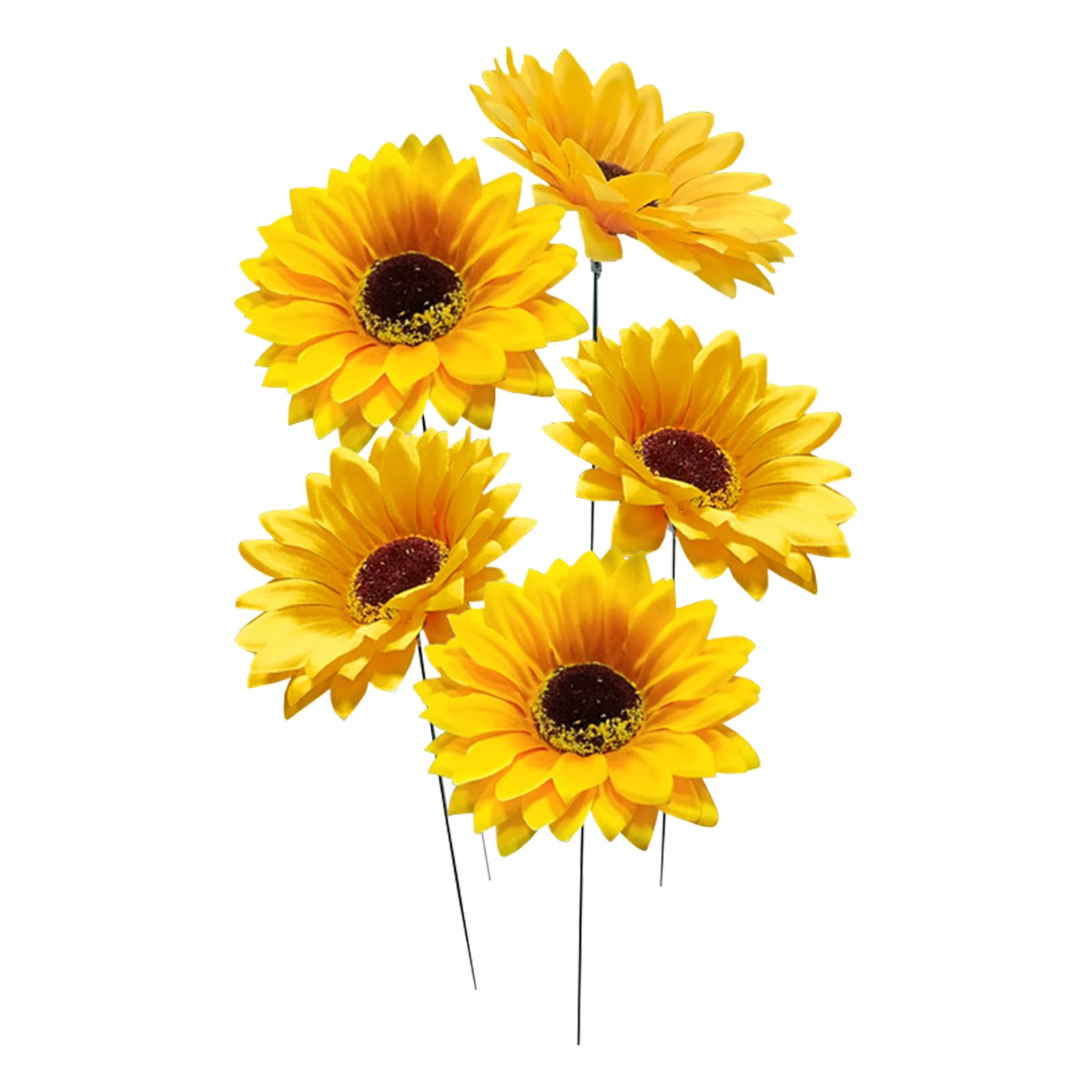 5 Pack Sunflowers Garden Decoration Yard Decor Lawn Stakes Suitable for Indoor Outdoor Lawn Patio Porch Flower Bed Canal Decoration