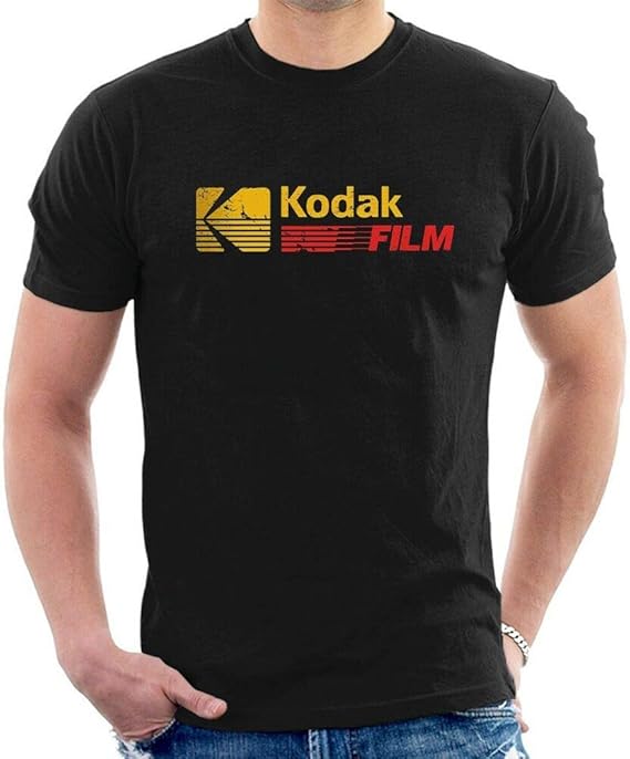 Kodak Film TShirt Printed Tee Graphic Top for Men Shirt Black S