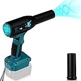 OGJUNX Cordless Leaf Blower for Makita 18V Battery, Electric Leaf Blower with 90000RPM 3-Speed Mode, Handle Electric Blower for Blowing Leaves, Car Seats, Yard, Cleaning Keyboards (Tool Only)