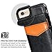 iPhone 6S Plus Case, SAMONPOW Faux Leather Cover with Back Flip Stand Feature iPhone 6 Plus Wallet Case ID Credit Debit Card Slot Holders Protective Shell for iPhone 6/6S Plus 5.5 Inch - Black