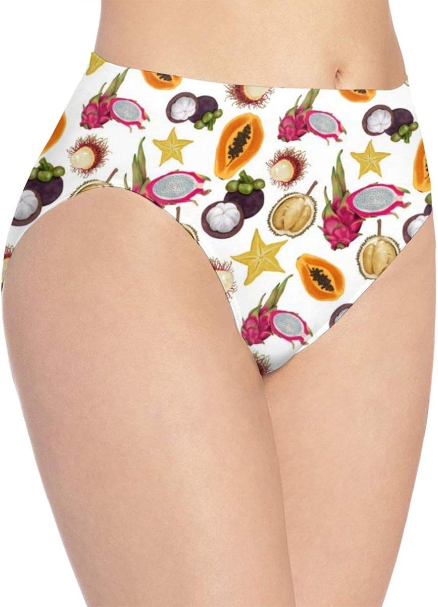 G15aezvhicw Womens Underwear Tropical Fruits Bikini Brief