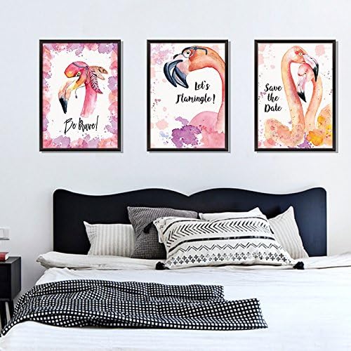 Pink Triplical Triplex Flamingo vinyl Wall Sticker Decal for Home Living Room Bedroom Kitchen Decor 35cm x 45cm Like Frame Pictures - Image 5