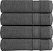 Utopia Towels Premium Bath Towels, 4 Pack, 700 GSM Towels, Grey