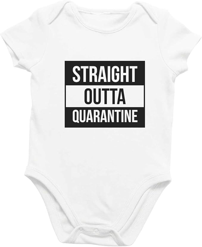 straight outta quarantine baby onesie