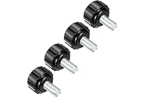 CoCud Knurled Clamping Knobs, M5 x 10mm Male Thread 16mm Head, Thermoset Plastic Thumb Screw Grip Bolt Knobs Black - (Applica