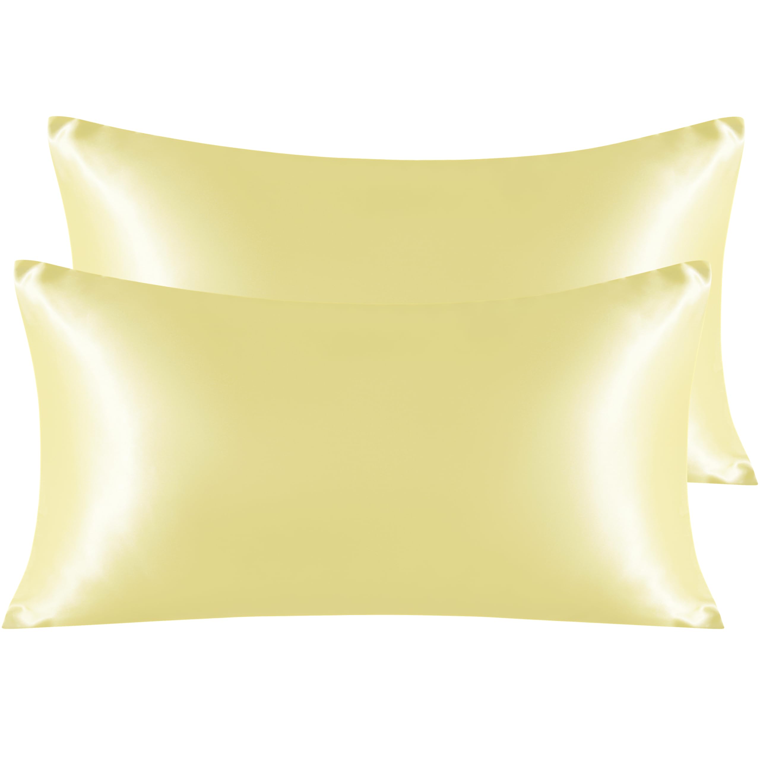 NTBAY 2 Pack Satin King Pillowcases for Hair and