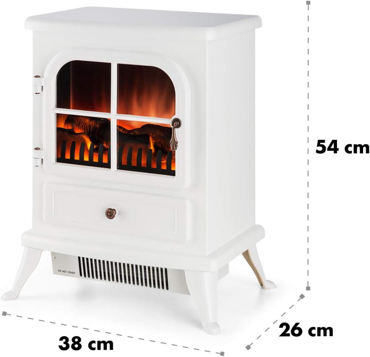 1500 W Antique White Nostalgic Design Adjustable Flame Brightness Built In Fan Heater Klarstein St Moritz Electric Fireplace Heater Flame Simulation Glass Front Panel Home Kitchen Electric Fireplaces Svanimal Com
