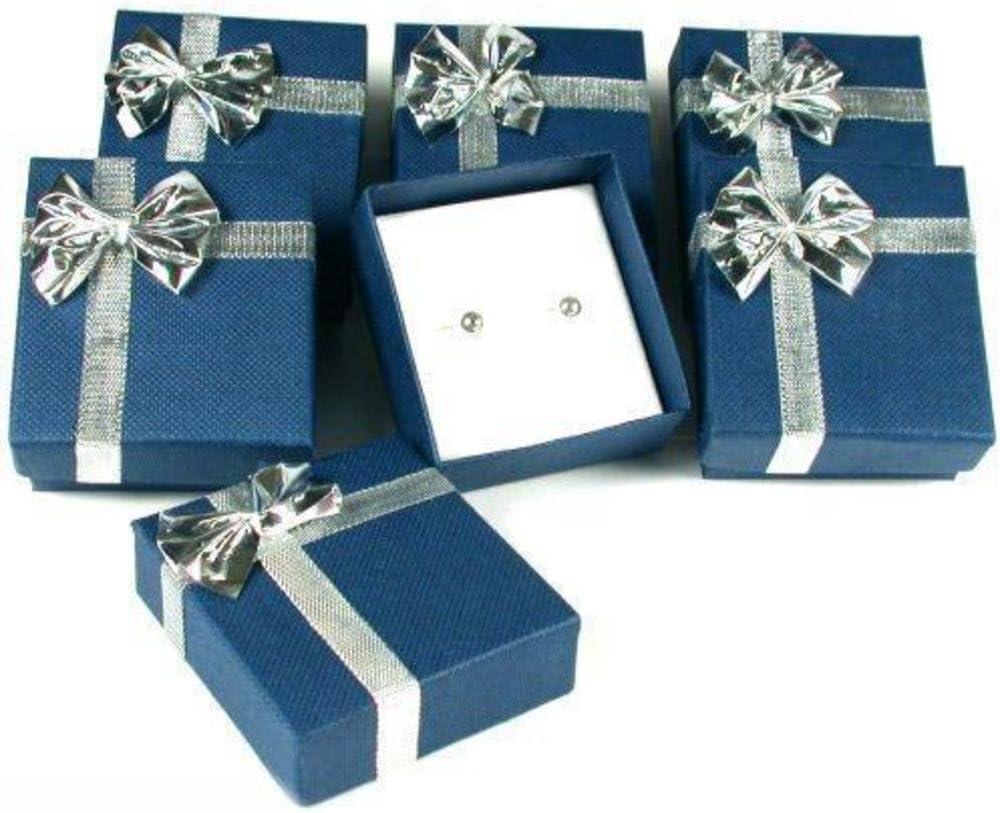 6 Earring Boxes Bowtie Gift Wrap Jewelry Displays