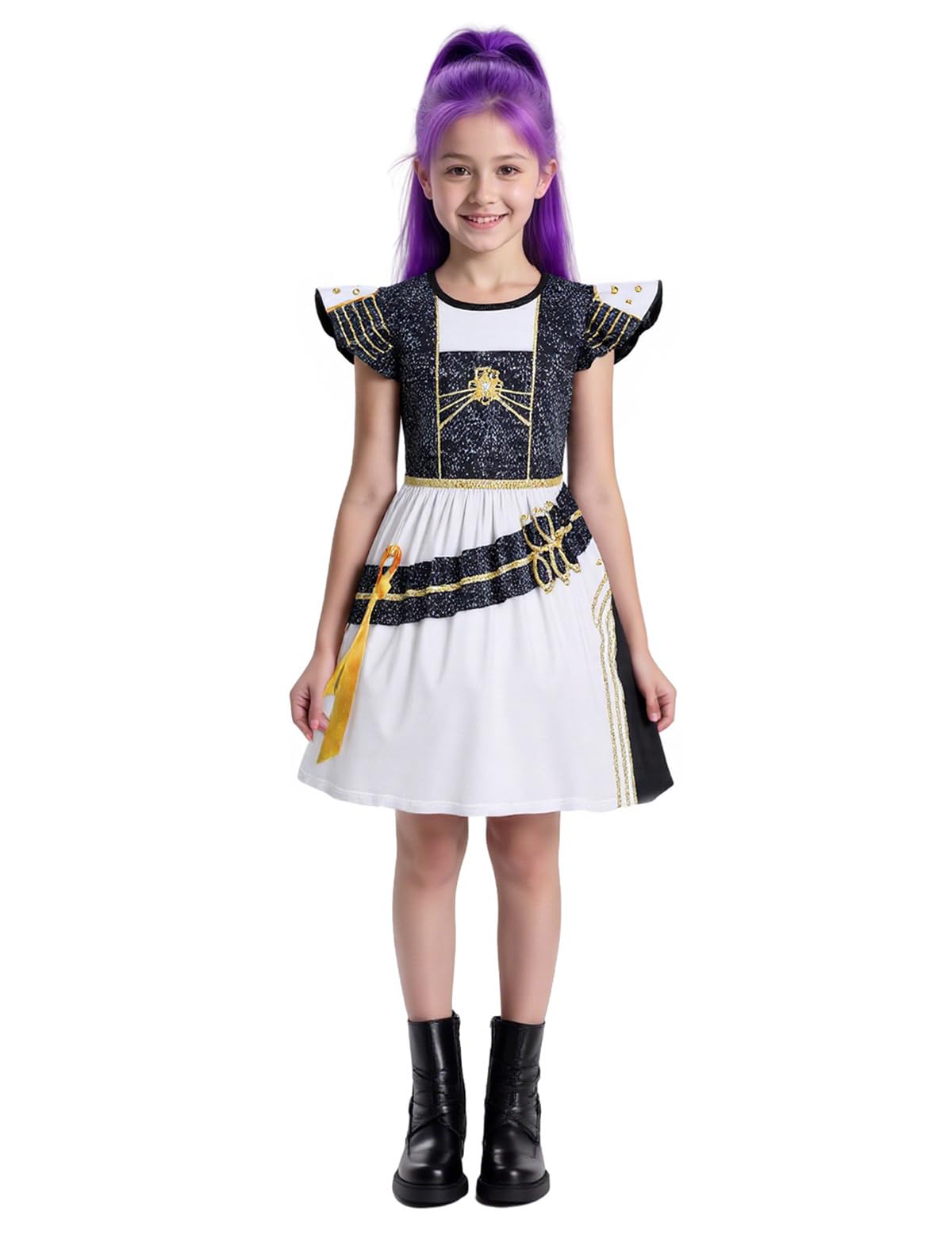 Photo 1 of ZIW Girls Pop Star Costume Dress Kids 3D Printed Graphic Demon Cosplay Hunters Costume Toddler Halloween Costumes Outfit for Party & Stage ZW091XL