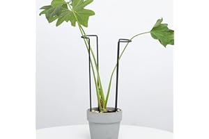 GOOOXIM 10-Pack Monstera Plant Support - 12 Inch Durable Iron U-Shaped Trellis Stakes for Indoor & Outdoor Medium-Sized Potted Plants - Perfect Stem Holder for Monstera & More