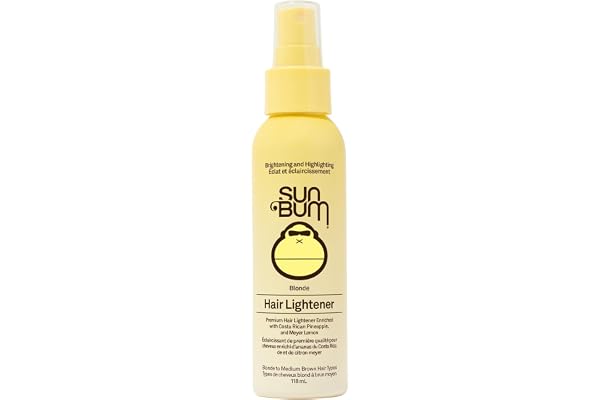 Sun Bum Blonde Formula Hair Lightener, Hair Highlighting Spray, Paraben Free, Gluten Free, 118 mL Spray Bottle, 1 Count