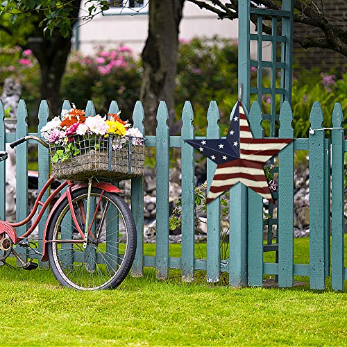Patriotic Metal Barn Star Hanging Wall Decor 3D Dimensional Star Barn