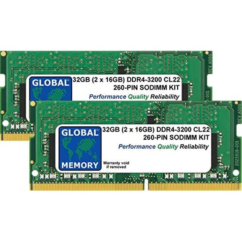 32GB (2 x 16GB) DDR4 3200MHz PC4-25600 260-PIN SODIMM MEMORY RAM KIT COMPATIBLE WITH LAPTOPS/NOTEBOOKS