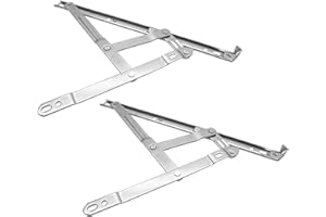 LDEXIN 1 Pair Casement Window Hinges 12inch Stainless Steel Concealed Hinges Friction Stay Hinges