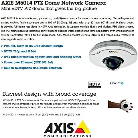 Axis Communications M5014 Surveillance/Network Camera - Color 0399-001
