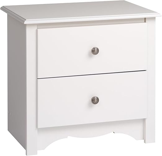 Amazon Com Prepac Monterey 2 Drawer Nightstand Regular White Furniture Decor