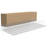 Clip Strip Corp. 50 Pack Shelf Dividers for Retail Stores, 1" H x 13-9/16" L, 15 mil Clear PVC Retail Shelf Separator w/Adhesive Mount, SD-1514