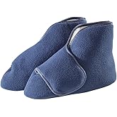 Silvert's Men’s & Women’s Extra Wide - Soft Fleece Diabetic Bootie Slippers for Seniors