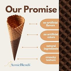 AussieBlends Waffle Ice Cream Cones Bulk For Soft