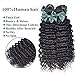 Perstar Deep Curly Bundles With Closure Human Hair Deep Wave Bundles With Closure Unprocessed Virgin Brazilian Hair Deep Wave 3 Bundles With 4x4 Lace Closure Natural Black Color(12 14 16+10 free part)
