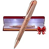 S&R Somit Fancy Pen with Gift Box - Luxury Pen for Women – Valuable Business, Office, Executive Gift for Family & Friends – Special Engraving & Led Decorative Box (GOLDEN ROSE)