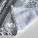 Ling's moment Sparkly Sequin Table Runner Silver 12 x 108 Inch (Hem Edge) for Thanksgiving Christmas Wedding Engagement Party Bridal Baby Shower Dresser Decorations