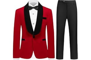 Rogers & Morris Boys Velvet Tuxedo Suit Formal Outfits Slim Fit Kids 5 Piece Suit Set Shawl Lapel