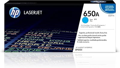HP CE271A 650A Cyan Original LaserJet Toner Cartridge