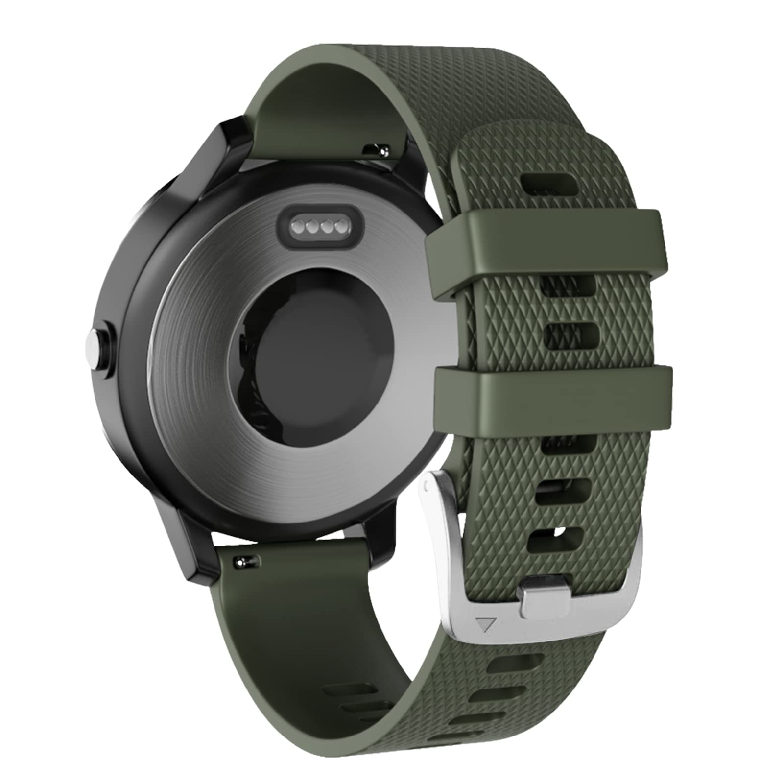 Watch Strap for Garmin Vívoactive 3,20mm Wristband Compatible with Garmin Venu/Venu sq/Vívomove 3/Forerunner 245/645 Music (S, Olive Green) — image 1