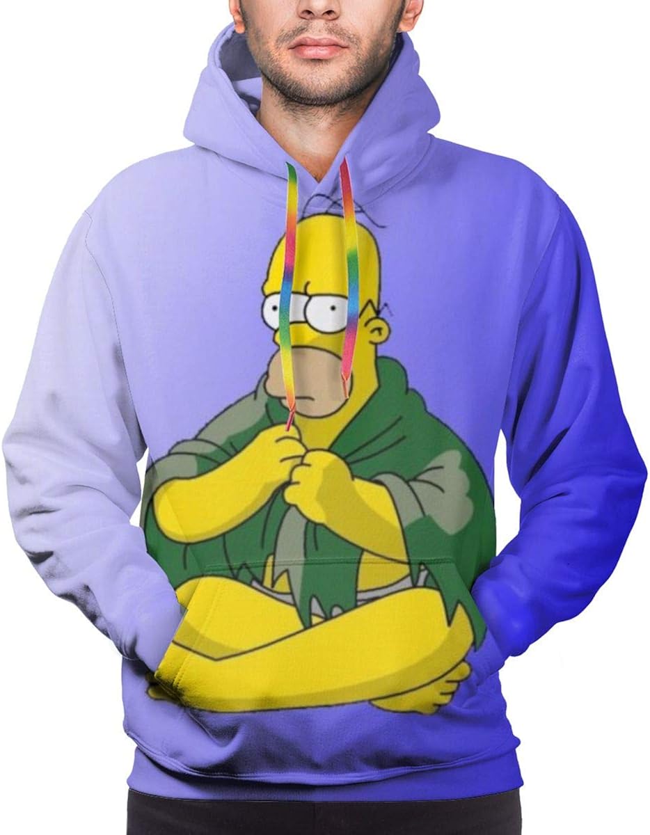 The Simpsons Men's Hoodie 3D Print Pullovers Tops Sweatshirt Amazon