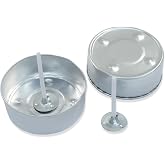 Marvexi 100Pcs Aluminum Tea Light Cups with Candle Wicks | Packaged in Carton Box, DIY Candle Making Supplies